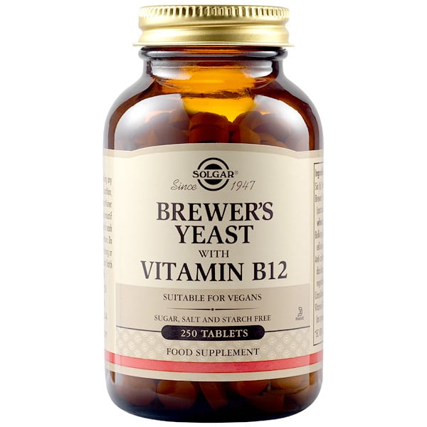 Solgar Brewer’s Yeast with Vitamin B12, 250tabs